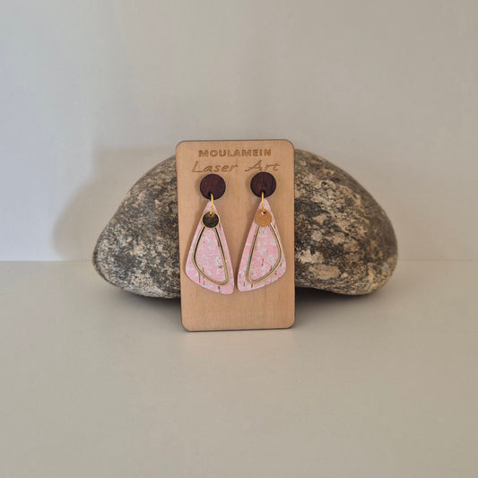 LEATHER/CORK EARRINGS