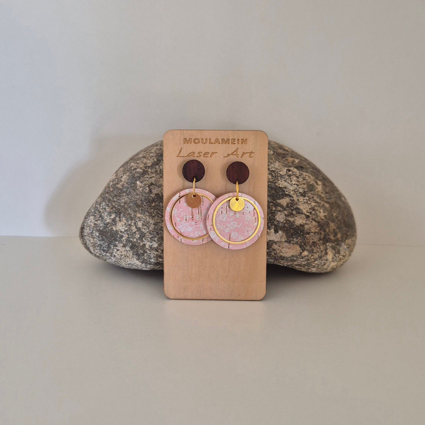 LEATHER/CORK EARRINGS