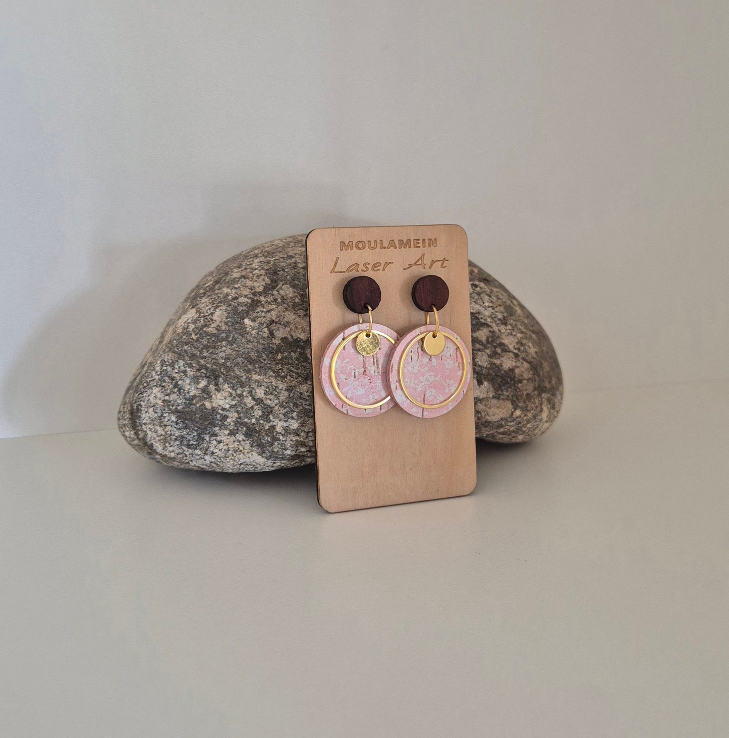 LEATHER/CORK EARRINGS