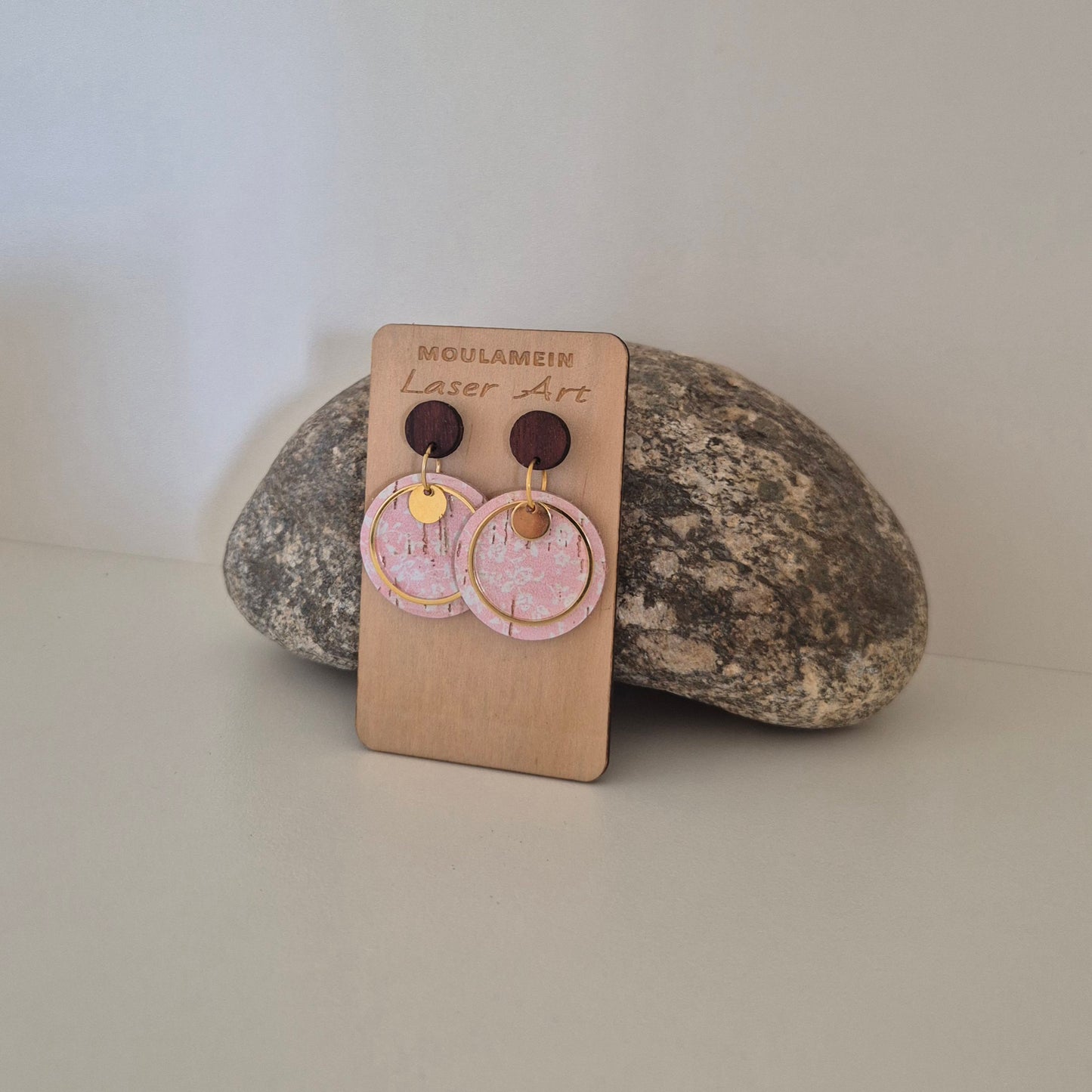 LEATHER/CORK EARRINGS